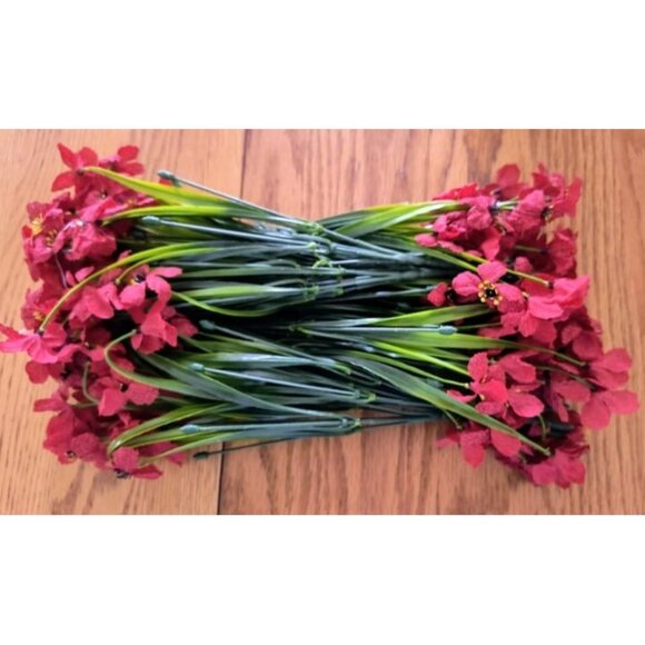 New 12 Pcs Artificial Flowers for Outdoor,Plastic Flowers Decoration - Picture 2 of 2